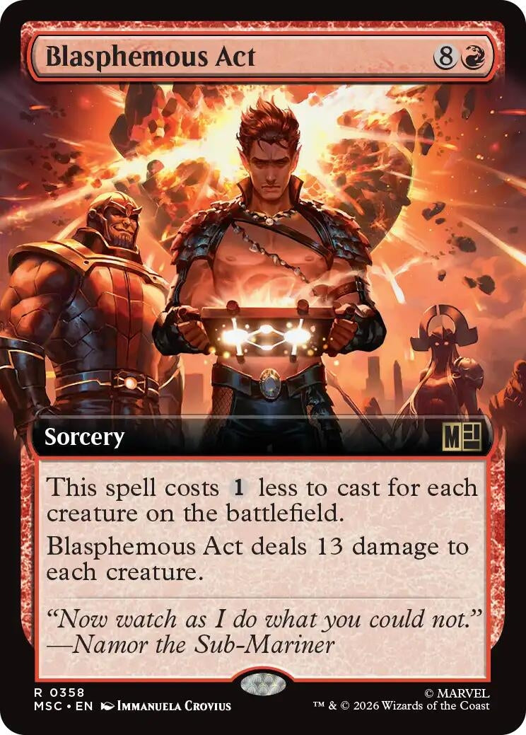 Image for Blasphemous Act (Extended Art) (358) (Commander: Marvel Super Heroes) (MSC) - Magic: The Gathering