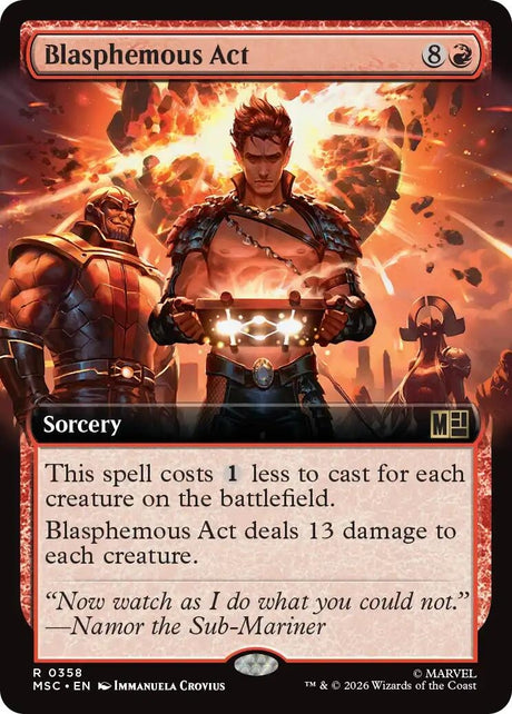 Image for Blasphemous Act (Extended Art) (358) (Foil) (Commander: Marvel Super Heroes) (MSC) - Magic: The Gathering