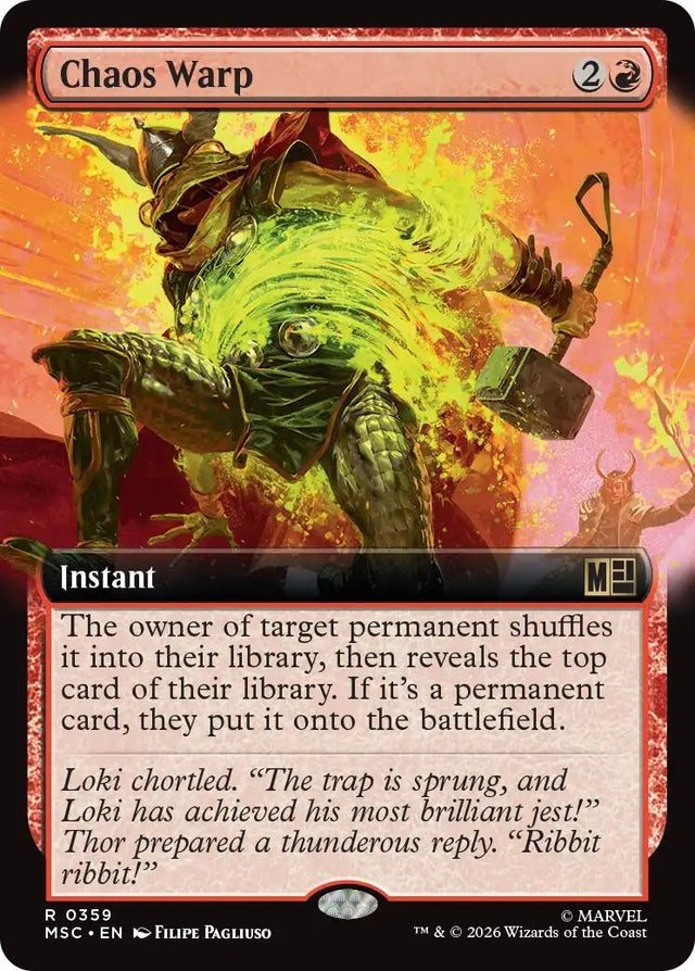 Image for Chaos Warp (Extended Art) (359) (Foil) (Commander: Marvel Super Heroes) (MSC) - Magic: The Gathering