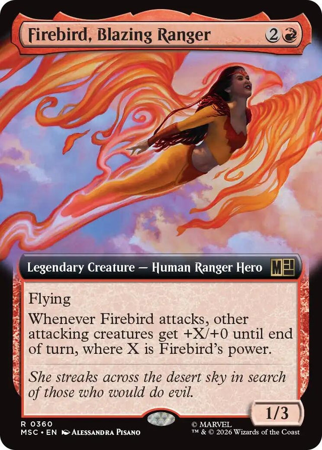 Image for Firebird, Blazing Ranger (Extended Art) (360) (Commander: Marvel Super Heroes) (MSC) - Magic: The Gathering