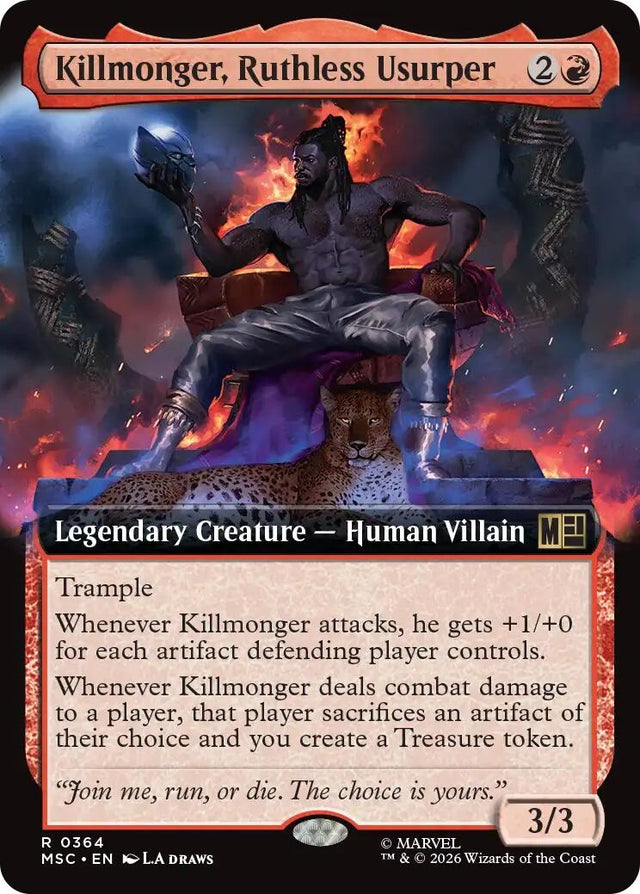 Image for Killmonger, Ruthless Usurper (Extended Art) (364) (Foil) (Commander: Marvel Super Heroes) (MSC) - Magic: The Gathering