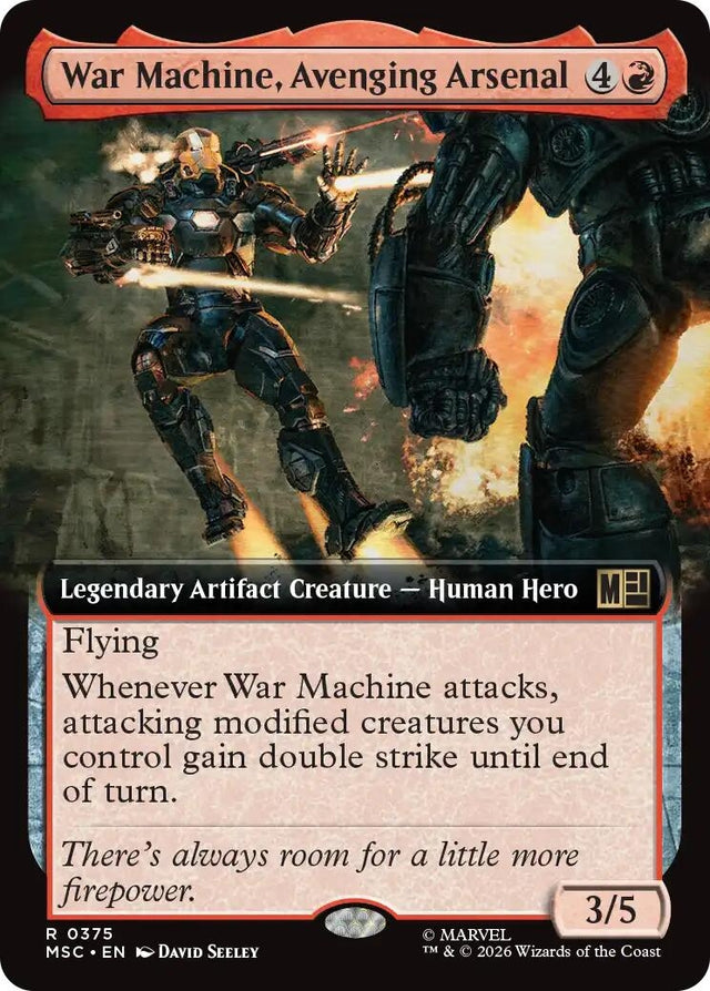 Image for War Machine, Avenging Arsenal (Extended Art) (375) (Foil) (Commander: Marvel Super Heroes) (MSC) - Magic: The Gathering
