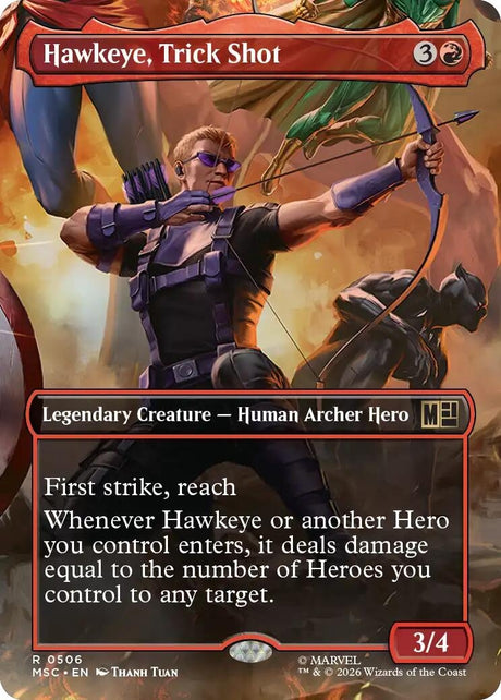 Image for Hawkeye, Trick Shot (Borderless) (506) (Foil) (Commander: Marvel Super Heroes) (MSC) - Magic: The Gathering