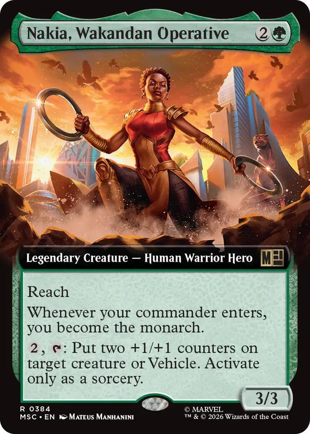Image for Nakia, Wakandan Operative (Extended Art) (384) (Foil) (Commander: Marvel Super Heroes) (MSC) - Magic: The Gathering