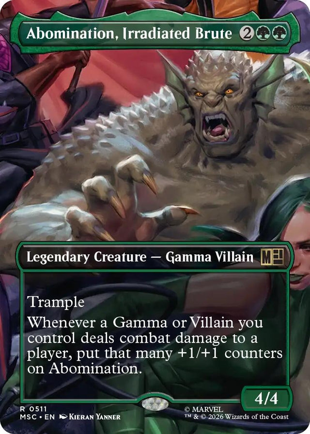 Image for Abomination, Irradiated Brute (Borderless) (511) (Foil) (Commander: Marvel Super Heroes) (MSC) - Magic: The Gathering