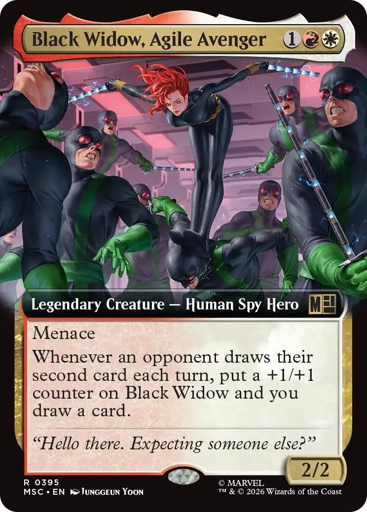 Image for Black Widow, Agile Avenger (Extended Art) (395) (Foil) (Commander: Marvel Super Heroes) (MSC) - Magic: The Gathering