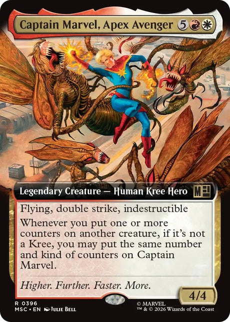 Image for Captain Marvel, Apex Avenger (Extended Art) (396) (Commander: Marvel Super Heroes) (MSC) - Magic: The Gathering