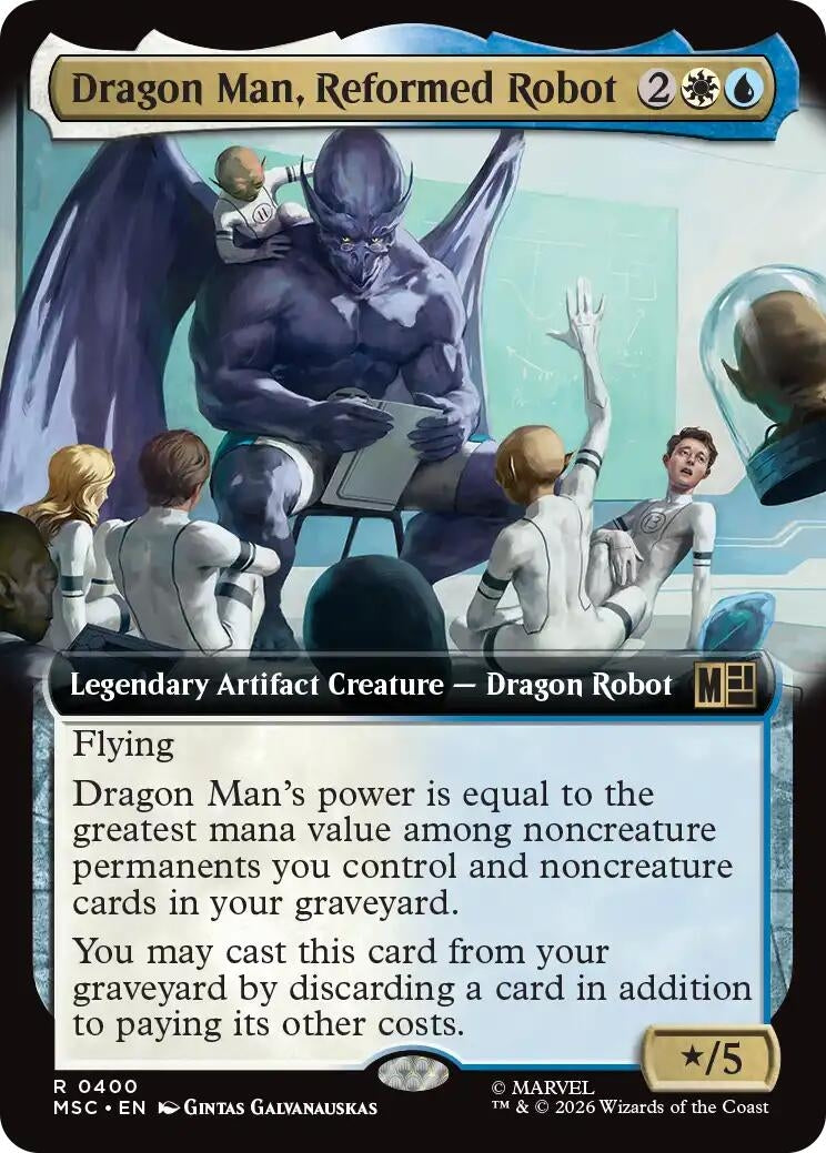Image for Dragon Man, Reformed Robot (Extended Art) (400) (Foil) (Commander: Marvel Super Heroes) (MSC) - Magic: The Gathering