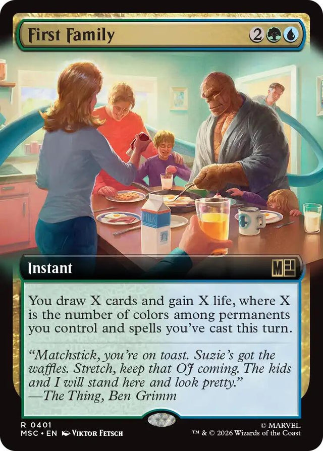 Image for First Family (Extended Art) (401) (Commander: Marvel Super Heroes) (MSC) - Magic: The Gathering