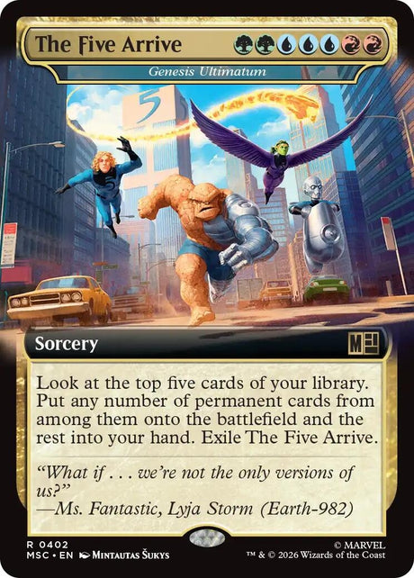 Image for The Five Arrive - Genesis Ultimatum (Extended Art) (402) (Commander: Marvel Super Heroes) (MSC) - Magic: The Gathering