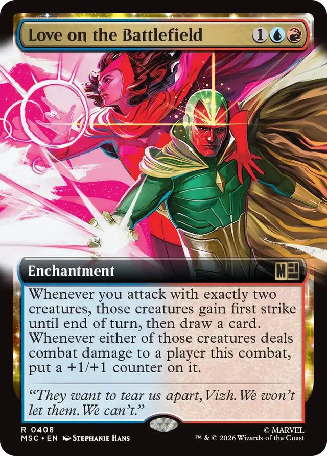 Image for Love on the Battlefield (Extended Art) (408) (Foil) (Commander: Marvel Super Heroes) (MSC) - Magic: The Gathering