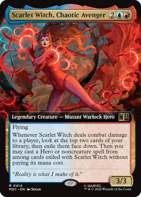 Image for Scarlet Witch, Chaotic Avenger (Extended Art) (414) (Commander: Marvel Super Heroes) (MSC) - Magic: The Gathering