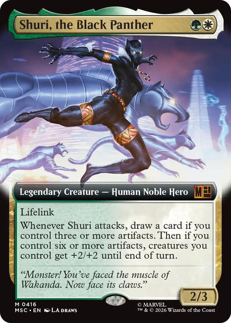 Image for Shuri, the Black Panther (Extended Art) (416) (Foil) (Commander: Marvel Super Heroes) (MSC) - Magic: The Gathering