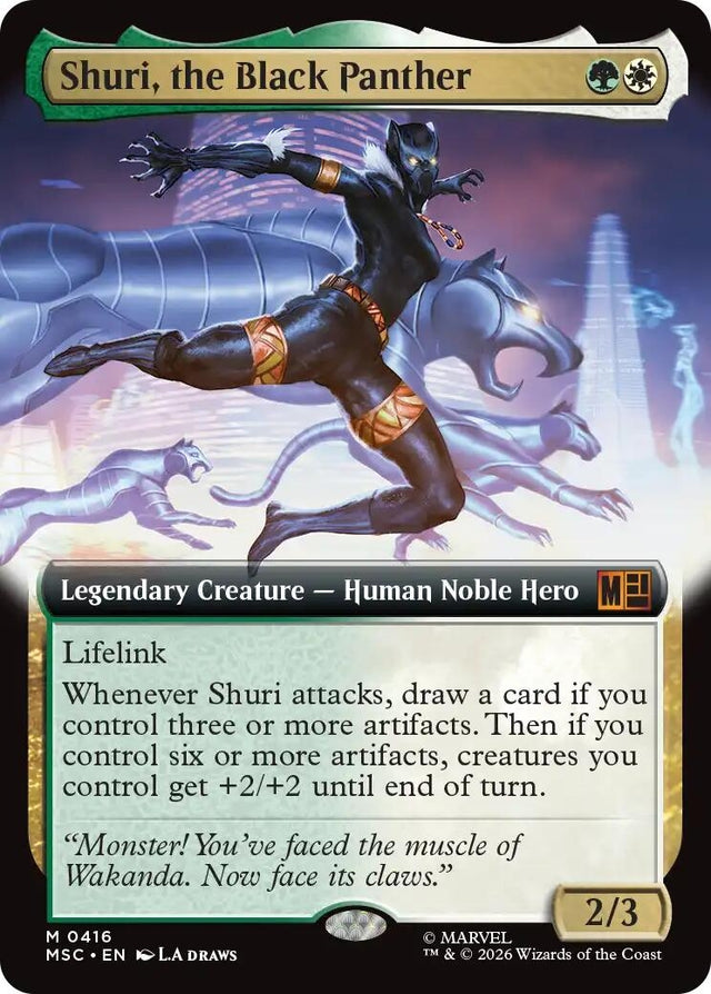 Image for Shuri, the Black Panther (Extended Art) (416) (Foil) (Commander: Marvel Super Heroes) (MSC) - Magic: The Gathering