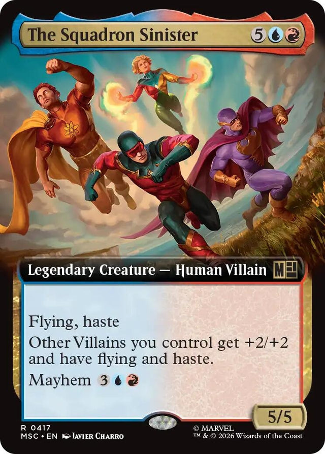 Image for The Squadron Sinister (Extended Art) (417) (Foil) (Commander: Marvel Super Heroes) (MSC) - Magic: The Gathering