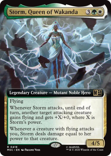Image for Storm, Queen of Wakanda (Extended Art) (418) (Foil) (Commander: Marvel Super Heroes) (MSC) - Magic: The Gathering