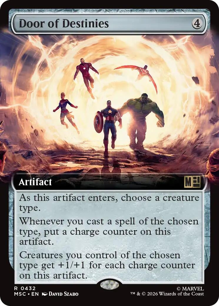 Image for Door of Destinies (Extended Art) (432) (Foil) (Commander: Marvel Super Heroes) (MSC) - Magic: The Gathering