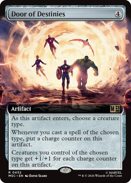 Image for Door of Destinies (Extended Art) (432) (Foil) (Commander: Marvel Super Heroes) (MSC) - Magic: The Gathering