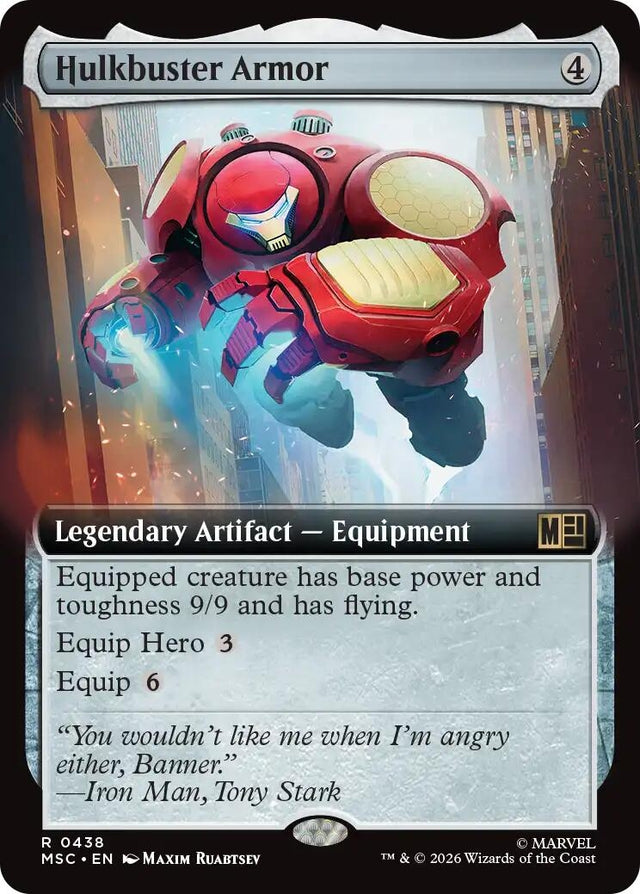 Image for Hulkbuster Armor (Extended Art) (438) (Commander: Marvel Super Heroes) (MSC) - Magic: The Gathering