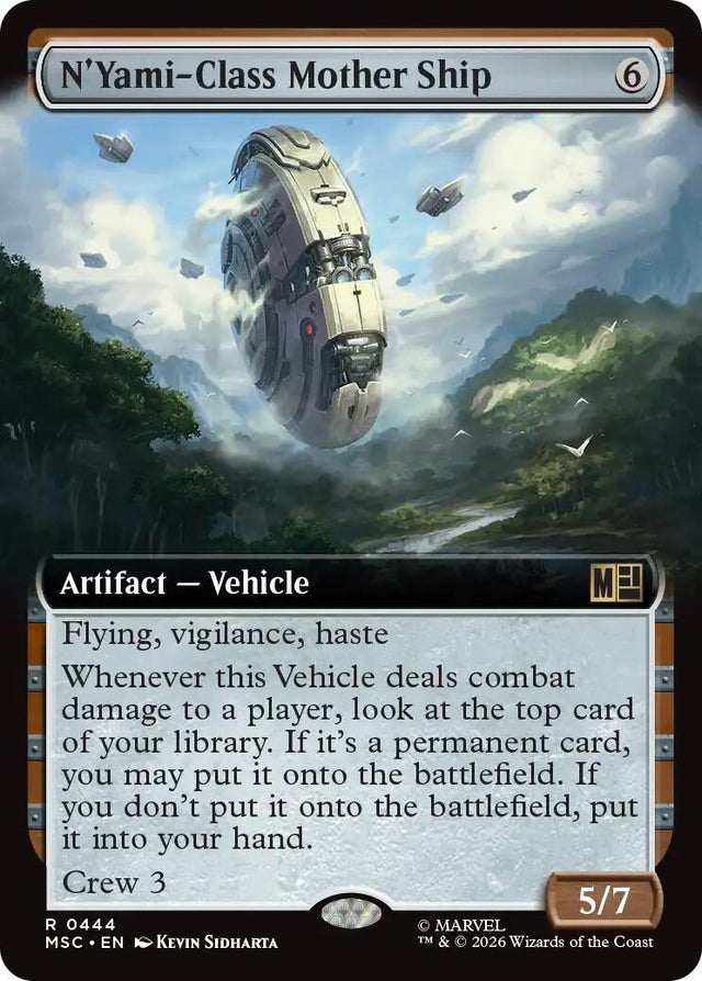 Image for N'Yami-Class Mother Ship (Extended Art) (444) (Commander: Marvel Super Heroes) (MSC) - Magic: The Gathering