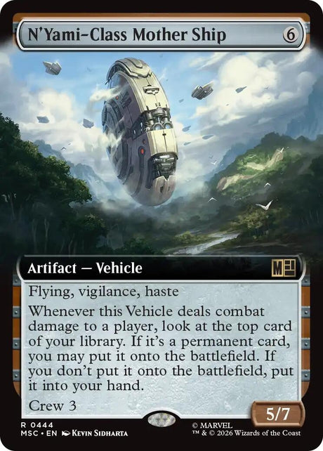 Image for N'Yami-Class Mother Ship (Extended Art) (444) (Foil) (Commander: Marvel Super Heroes) (MSC) - Magic: The Gathering