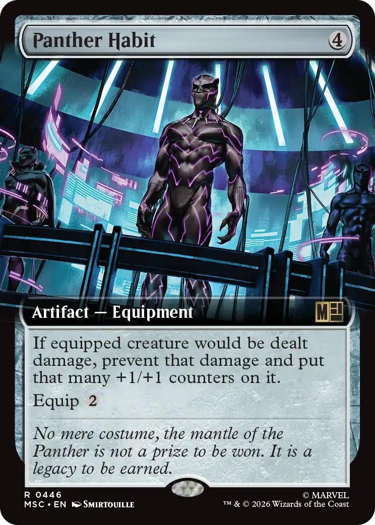 Image for Panther Habit (Extended Art) (446) (Commander: Marvel Super Heroes) (MSC) - Magic: The Gathering