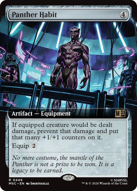 Image for Panther Habit (Extended Art) (446) (Commander: Marvel Super Heroes) (MSC) - Magic: The Gathering