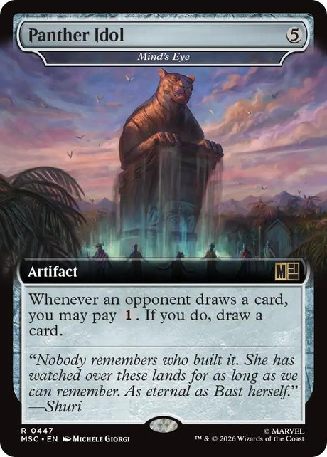 Image for Panther Idol - Mind's Eye (Extended Art) (447) (Foil) (Commander: Marvel Super Heroes) (MSC) - Magic: The Gathering