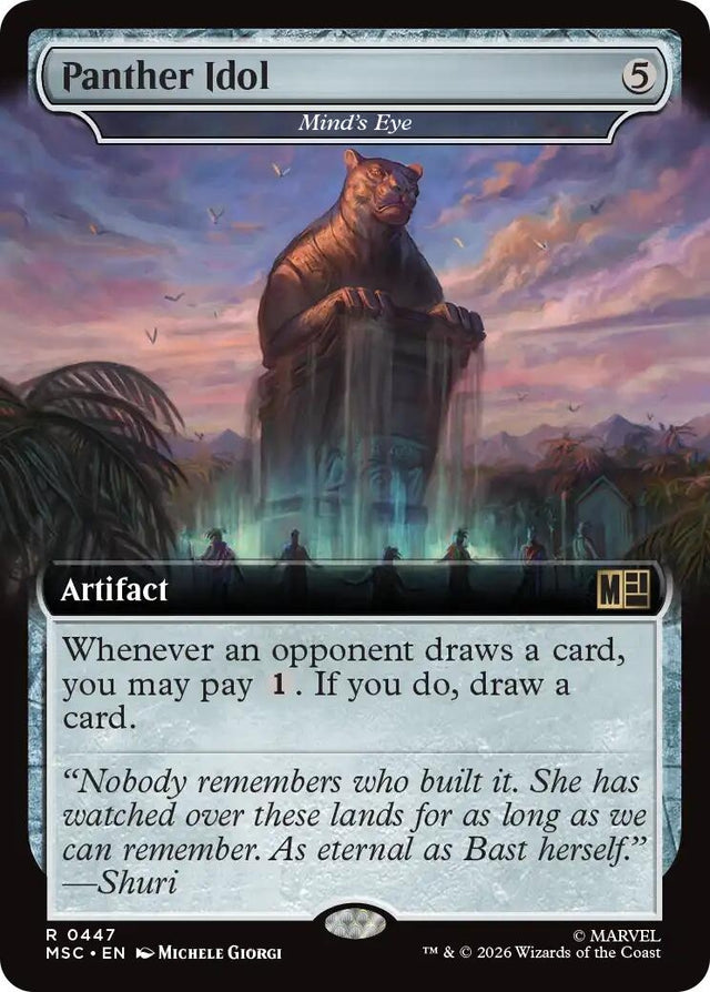 Image for Panther Idol - Mind's Eye (Extended Art) (447) (Foil) (Commander: Marvel Super Heroes) (MSC) - Magic: The Gathering
