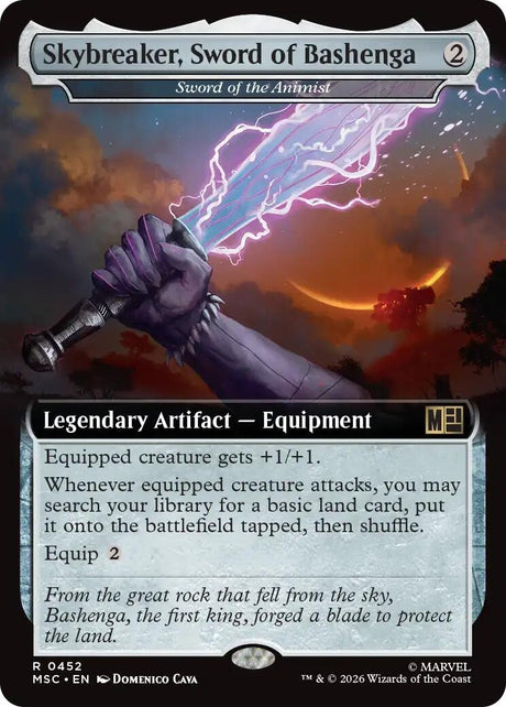 Image for Skybreaker, Sword of Bashenga - Sword of the Animist (Extended Art) (452) (Commander: Marvel Super Heroes) (MSC) - Magic: The Gathering