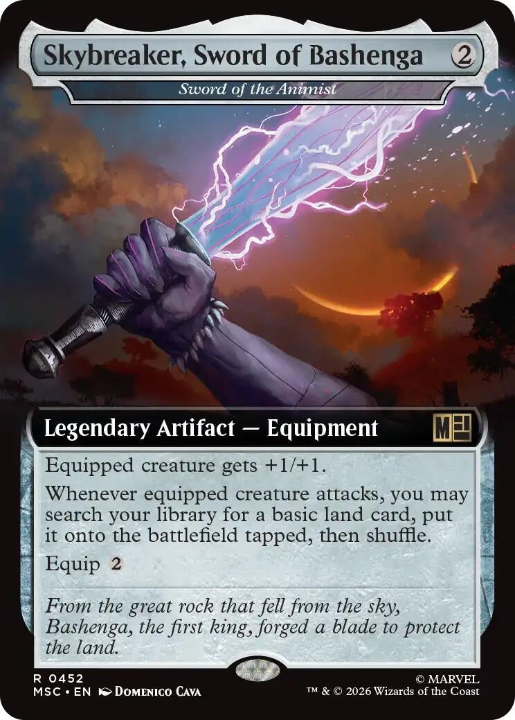 Image for Skybreaker, Sword of Bashenga - Sword of the Animist (Extended Art) (452) (Foil) (Commander: Marvel Super Heroes) (MSC) - Magic: The Gathering