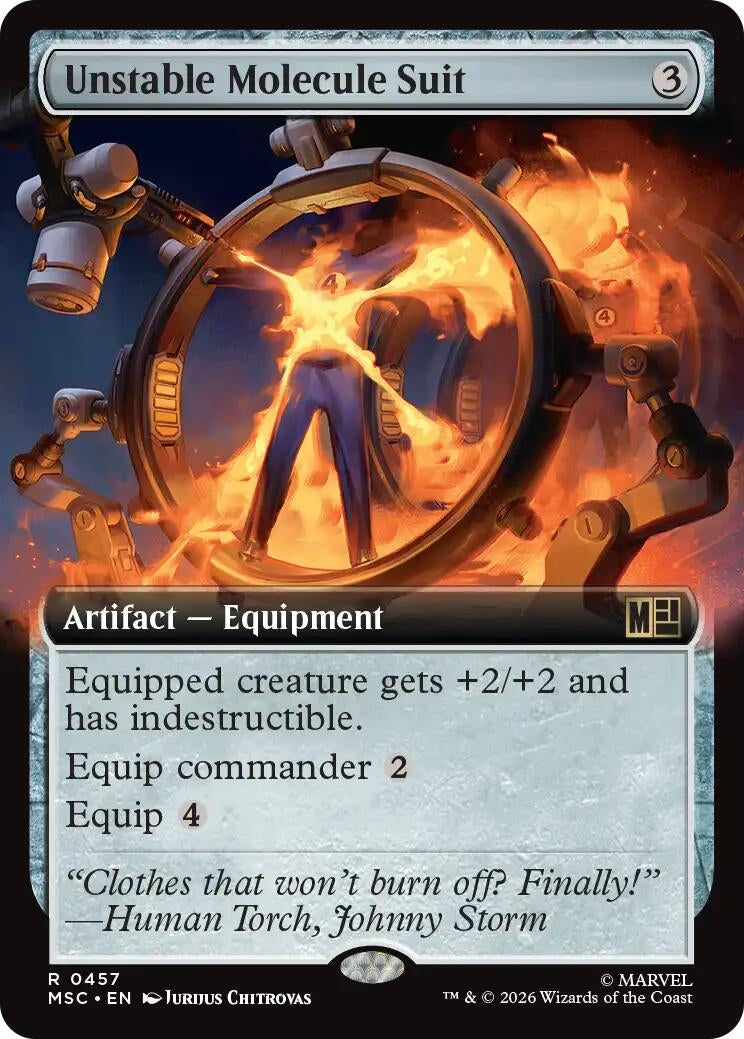 Image for Unstable Molecule Suit (Extended Art) (457) (Commander: Marvel Super Heroes) (MSC) - Magic: The Gathering