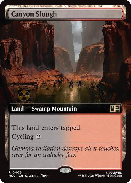 Image for Canyon Slough (Extended Art) (463) (Foil) (Commander: Marvel Super Heroes) (MSC) - Magic: The Gathering
