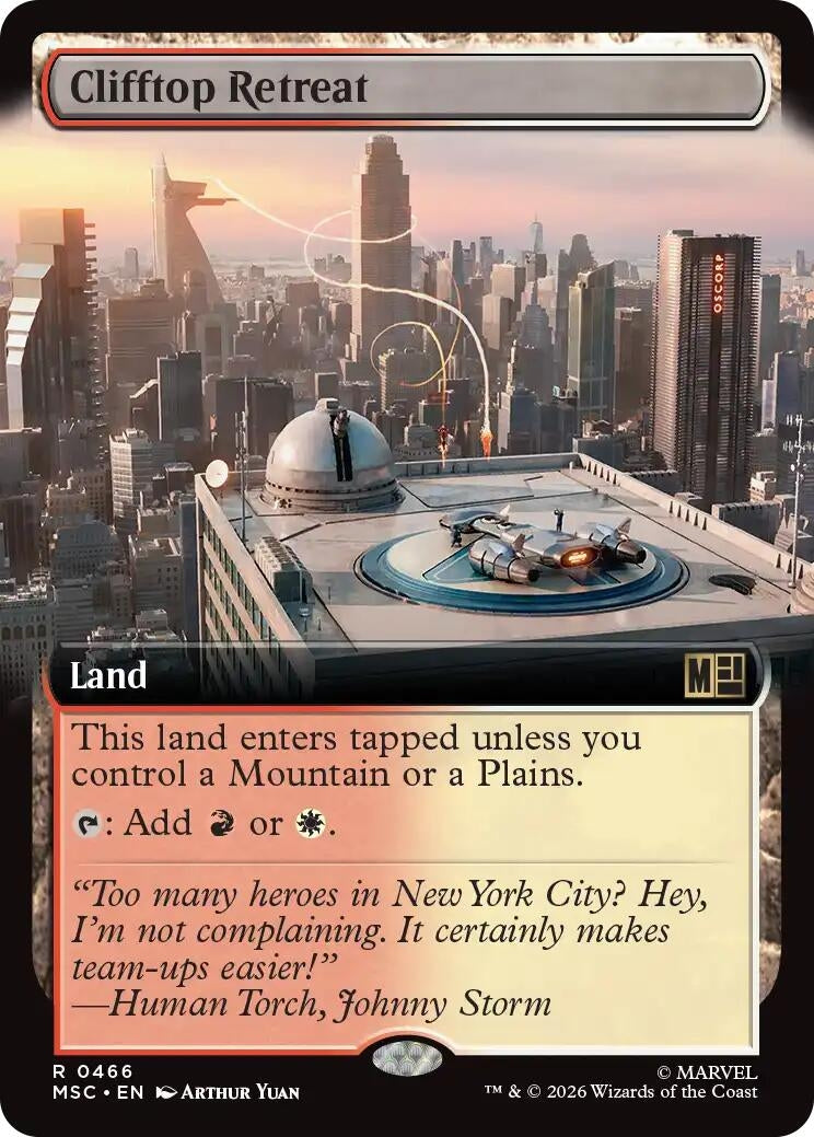 Image for Clifftop Retreat (Extended Art) (466) (Foil) (Commander: Marvel Super Heroes) (MSC) - Magic: The Gathering