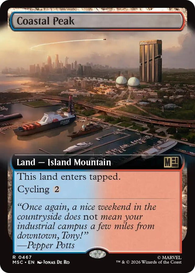 Image for Coastal Peak (Extended Art) (467) (Foil) (Commander: Marvel Super Heroes) (MSC) - Magic: The Gathering