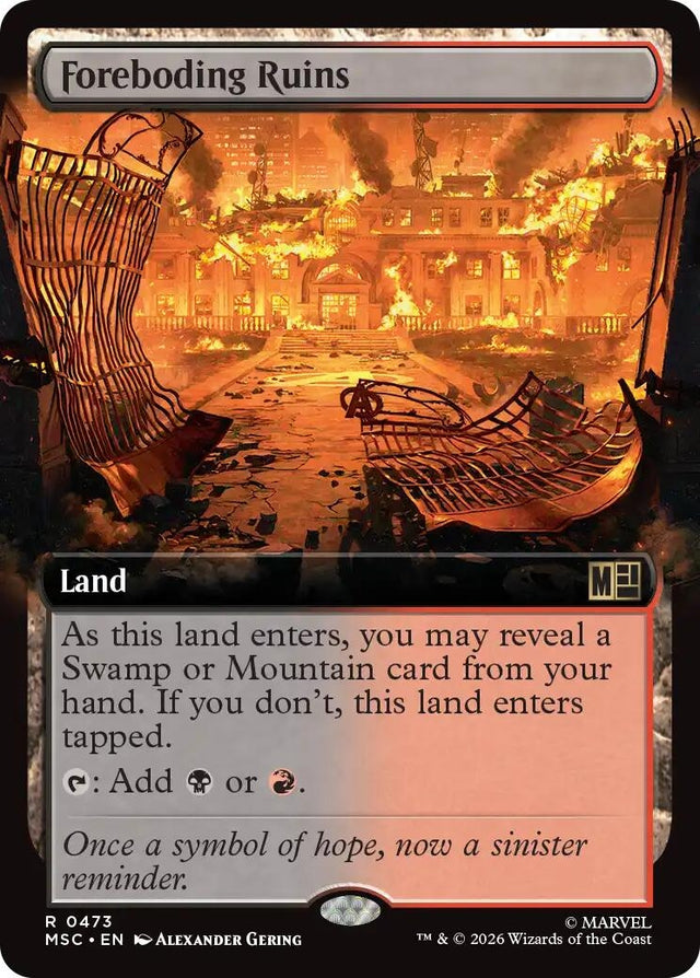 Image for Foreboding Ruins (Extended Art) (473) (Commander: Marvel Super Heroes) (MSC) - Magic: The Gathering