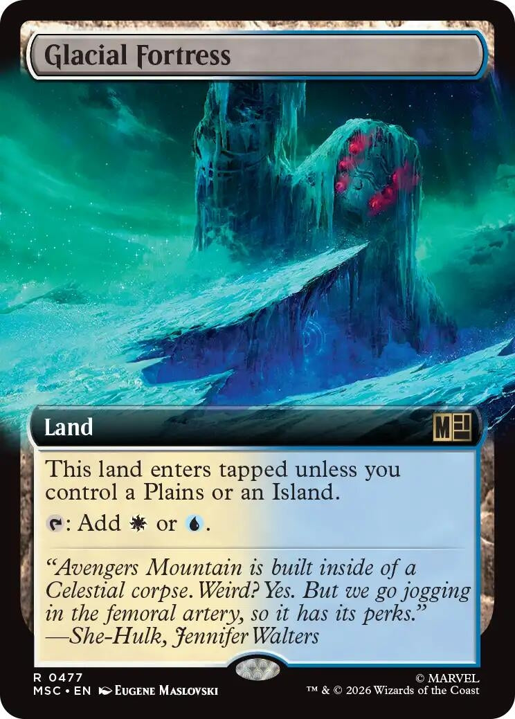 Image for Glacial Fortress (Extended Art) (477) (Foil) (Commander: Marvel Super Heroes) (MSC) - Magic: The Gathering