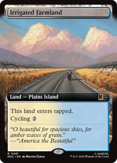 Image for Irrigated Farmland (Extended Art) (481) (Commander: Marvel Super Heroes) (MSC) - Magic: The Gathering
