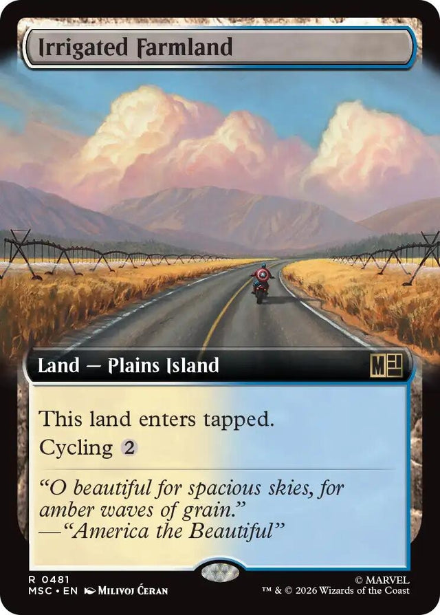 Image for Irrigated Farmland (Extended Art) (481) (Commander: Marvel Super Heroes) (MSC) - Magic: The Gathering