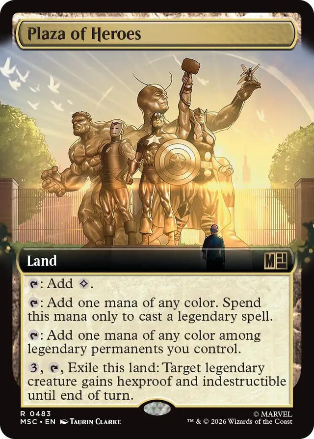 Image for Plaza of Heroes (Extended Art) (483) (Commander: Marvel Super Heroes) (MSC) - Magic: The Gathering
