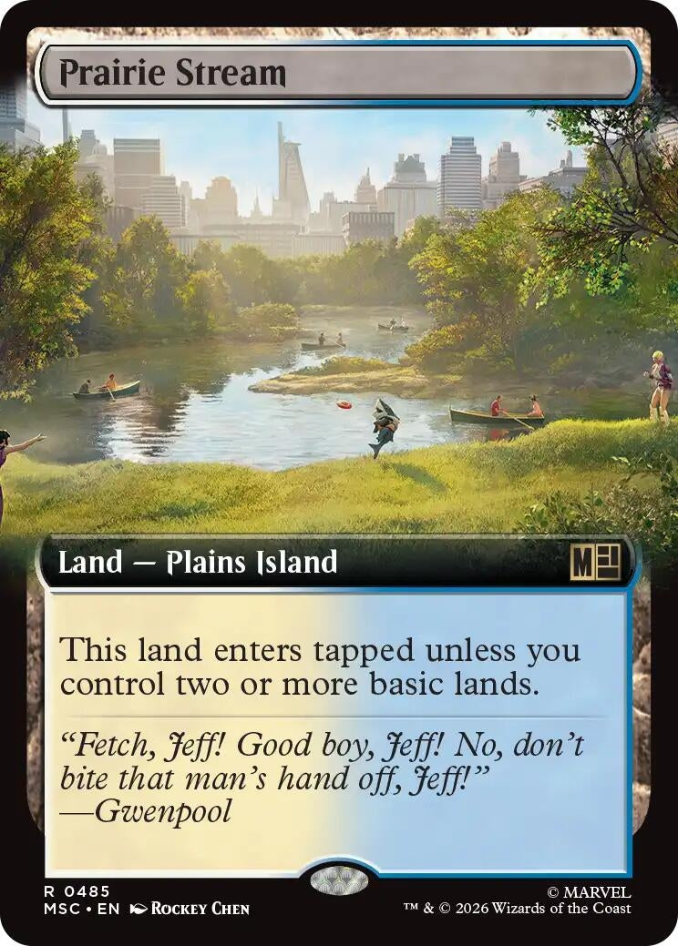 Image for Prairie Stream (Extended Art) (485) (Foil) (Commander: Marvel Super Heroes) (MSC) - Magic: The Gathering