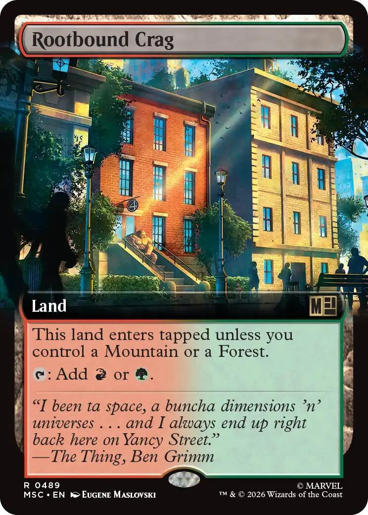 Image for Rootbound Crag (Extended Art) (489) (Commander: Marvel Super Heroes) (MSC) - Magic: The Gathering