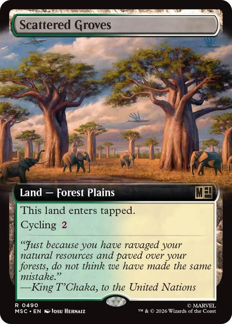 Image for Scattered Groves (Extended Art) (490) (Foil) (Commander: Marvel Super Heroes) (MSC) - Magic: The Gathering