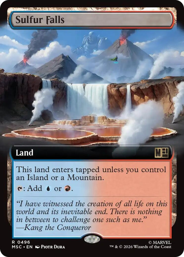 Image for Sulfur Falls (Extended Art) (496) (Foil) (Commander: Marvel Super Heroes) (MSC) - Magic: The Gathering
