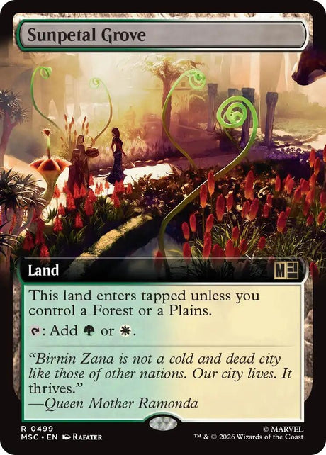 Image for Sunpetal Grove (Extended Art) (499) (Commander: Marvel Super Heroes) (MSC) - Magic: The Gathering