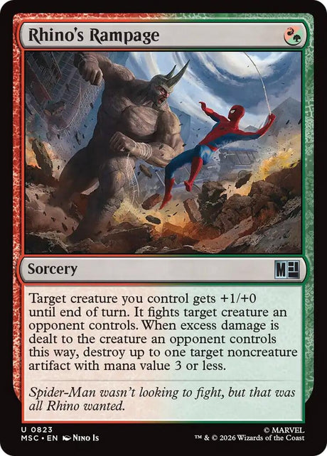 Image for Rhino's Rampage (823) (Foil) (Commander: Marvel Super Heroes) (MSC) - Magic: The Gathering