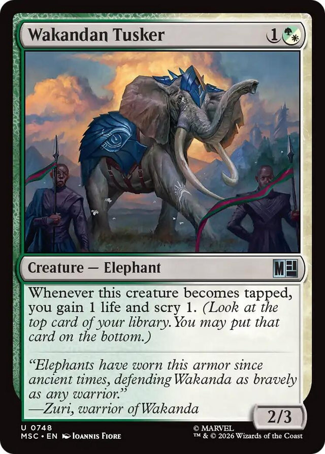 Image for Wakandan Tusker (748) (Foil) (Commander: Marvel Super Heroes) (MSC) - Magic: The Gathering