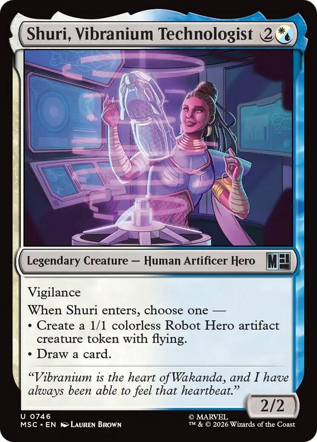 Image for Shuri, Vibranium Technologist (746) (Foil) (Commander: Marvel Super Heroes) (MSC) - Magic: The Gathering