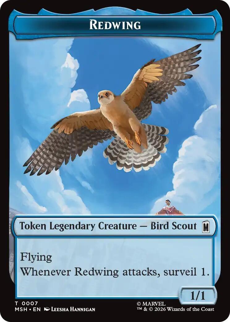 Image for Redwing // Zabu Double-Sided Token (007/016) (Foil) (Marvel Super Heroes) (MSH) - Magic: The Gathering