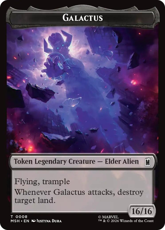 Image for Galactus // Squirrel Double-Sided Token (008/014) (Foil) (Marvel Super Heroes) (MSH) - Magic: The Gathering